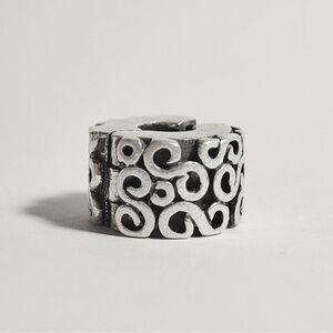 retired Pandora s clip swirls bracelet charm stopper